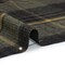 1 Yard Cotton Twill Flannel Charcoal Light Olive and Mustard Yellow Plaid Deadstock